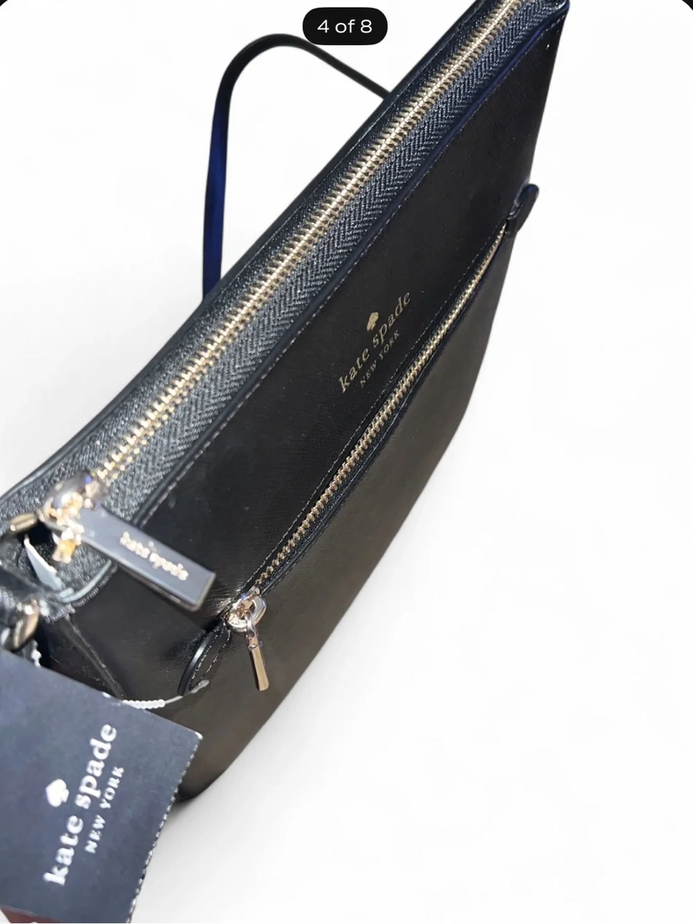 Kate Spade Sadie Black Saffiano Leather Messenger Crossbody ♠️ NWT